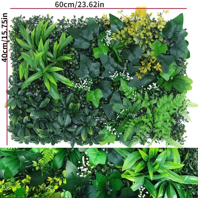 Canopy Mix: Rounded leaves with yellow-green highlights. Dimensions shown: 60 × 40 cm.